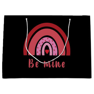 Be Mine Rainbow Heart Valentine's Day I Love You Large Gift Bag