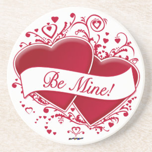 Be Mine! Red Hearts Coaster