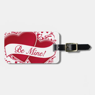 Be Mine! Red Hearts Luggage Tag