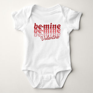 Be Mine Red White Cute Valentine's Baby Bodysuit