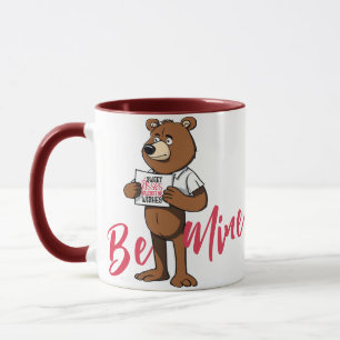 Be Mine Sign Mug, Sweet Valentines Day Romantic Mug