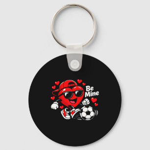 Be Mine Soccer Valentine Heart Player Cute Love St Key Ring