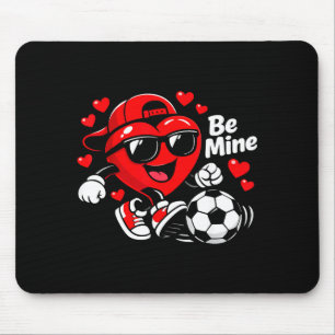 Be Mine Soccer Valentine Heart Player Cute Love St Mouse Mat