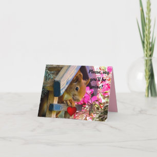 Be Mine Squirrel Valentine Holiday Card