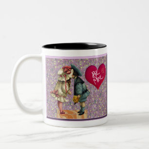 "Be Mine" Sweet Nostalgic Valentine Two-Tone Coffee Mug