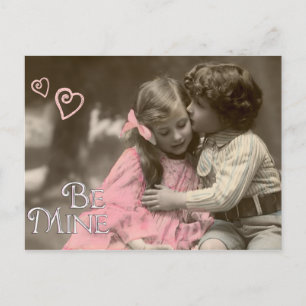 Be Mine Sweet Vintage Valentine Holiday Postcard