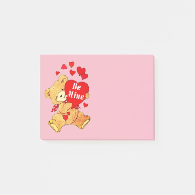 Be Mine Teddy Bear Post-it Notes (Front)