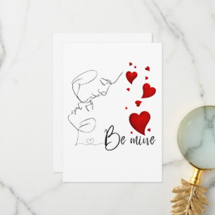 Be mine thank you card