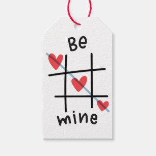 Be Mine Tic Tac Toe Valentine's Day Gift Tag