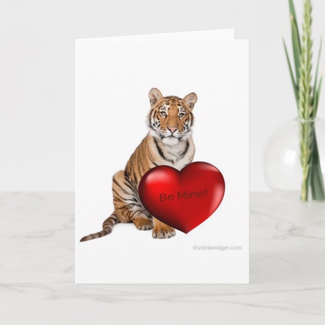 Be Mine Tiger Holiday Card (Front)