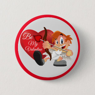 Be Mine Valentine 6 Cm Round Badge