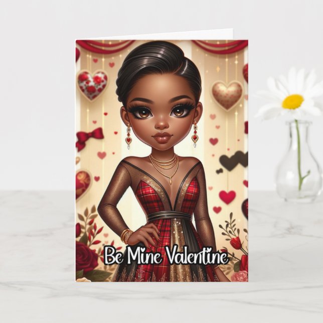 Be Mine Valentine Card (Small Plant)