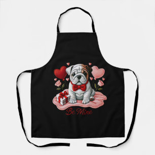 Be Mine Valentine English Bulldog Apron