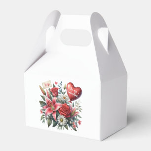 Be Mine Valentine floral/heart Favour Box