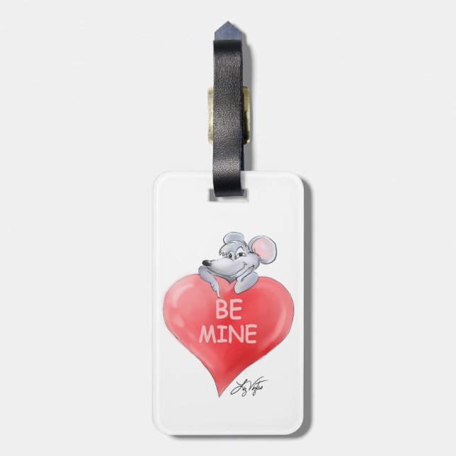 Be Mine Valentine Luggage Tag (Back Vertical)