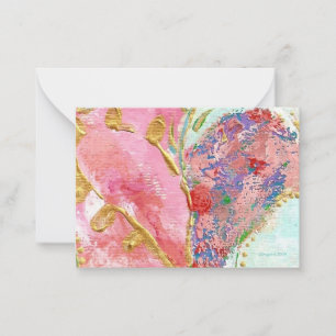 'be mine' valentine note card