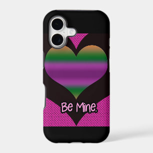 Be Mine Valentine Purple Heart Striped