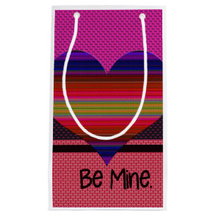 Be Mine Valentine Rainbow Heart Small Gift Bag