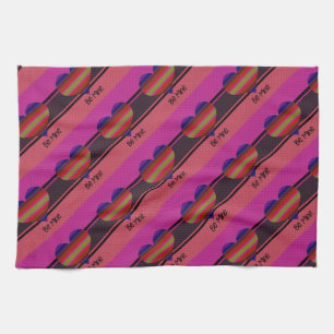 Be Mine Valentine Rainbow Heart Tea Towel