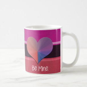 Be Mine Valentine Reflective Heart Coffee Mug