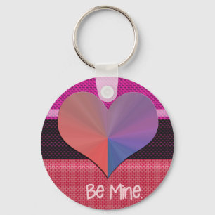 Be Mine Valentine Reflective Heart Key Ring