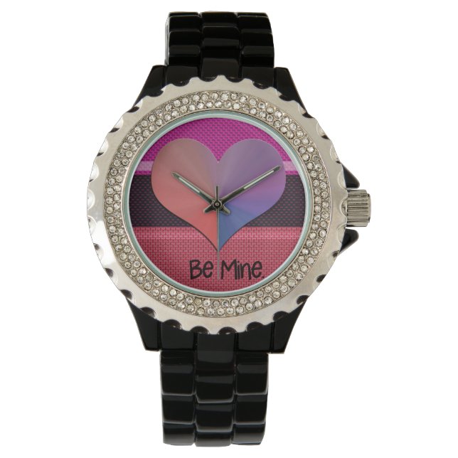 Be Mine Valentine Reflective Heart Watch (Front)