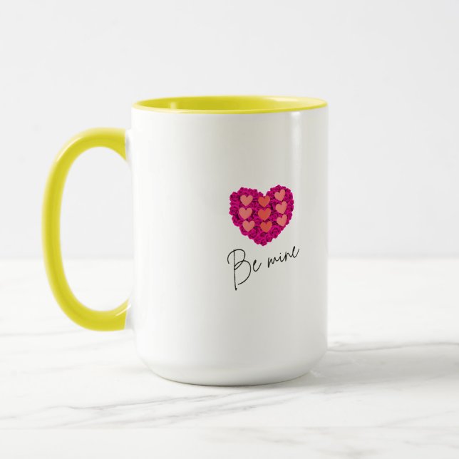 Be Mine Valentine shirt |Rose with Heart Love Mug (Left)
