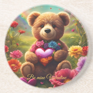 Be mine Valentine Teddy 1 Coaster
