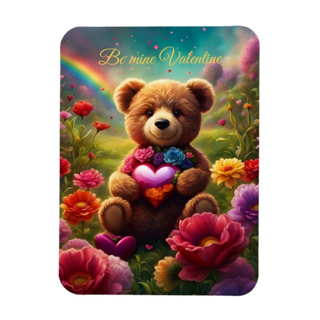 Be mine Valentine Teddy 1 Magnet (Vertical)