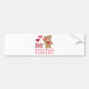 Be Mine Valentine Teddy Bumper Sticker