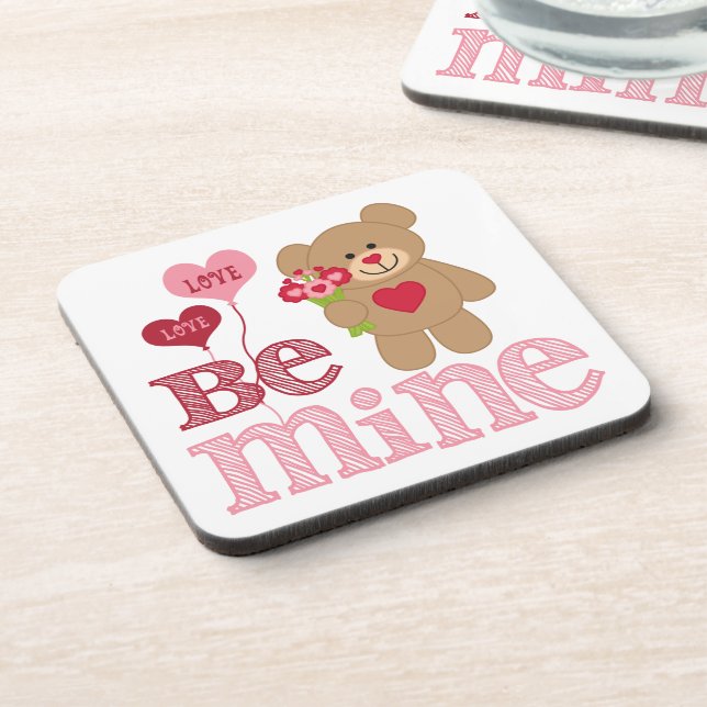 Be Mine Valentine Teddy Coaster (Left Side)