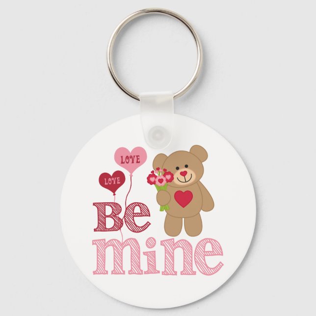Be Mine Valentine Teddy Key Ring (Front)