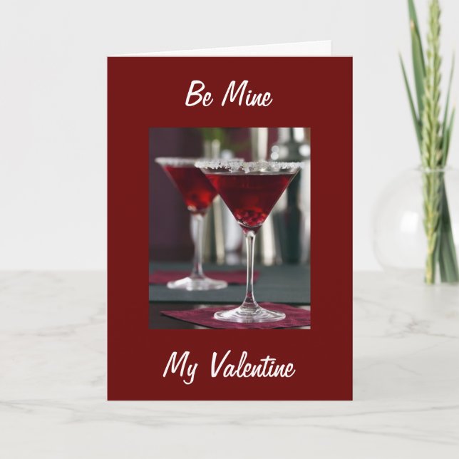 BE MINE VALENTINE TOAST HOLIDAY CARD (Front)