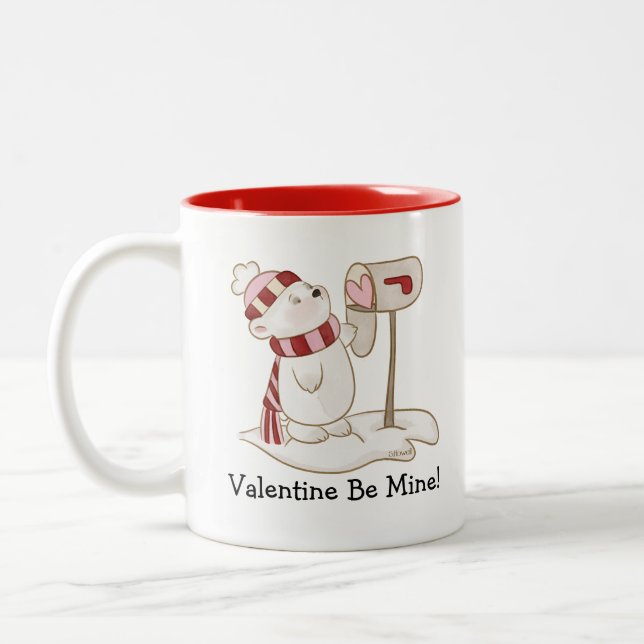 Be Mine Valentine Two-Tone Coffee Mug (Left)