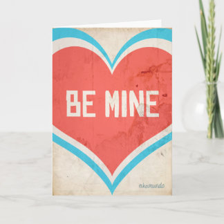 Be Mine Valentine Vintage Holiday Card