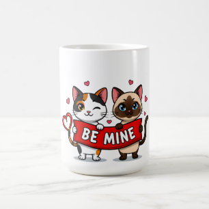 BE MINE Valentine's Cats   Cute Kittens with Love Coffee Mug