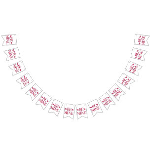 Be Mine Valentines Day Bunting Banner