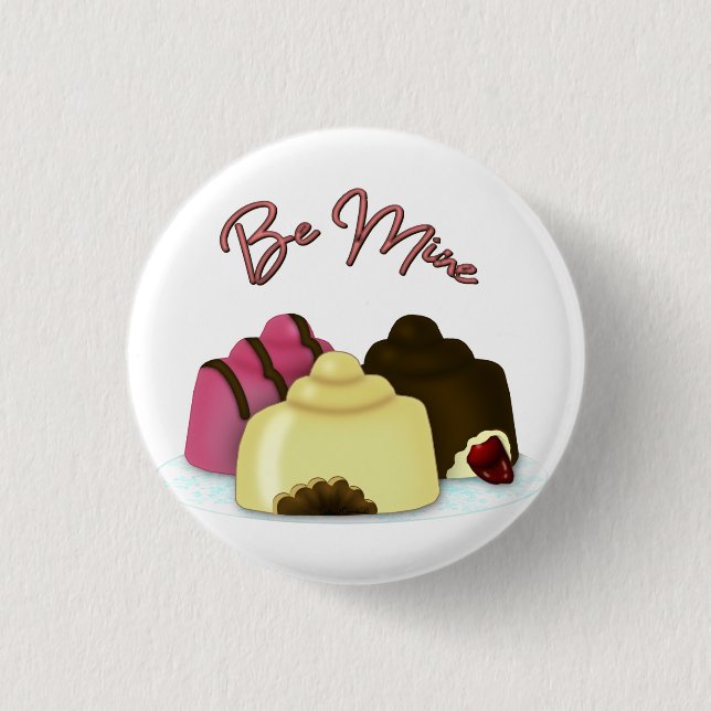 Be Mine Valentine's Day Candy 3 Cm Round Badge (Front)