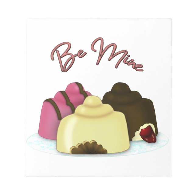 Be Mine Valentine's Day Candy Notepad (Front)