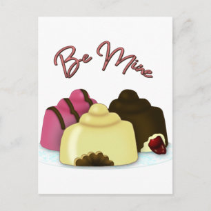 Be Mine Valentine's Day Candy Postcard