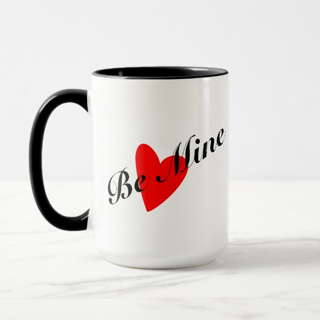 Be Mine Valentine's Day Coffee Mug, Perfect Gift  Mug (Left)