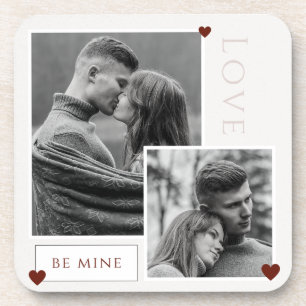 Be Mine Valentine's Day Couple Photo Love Coaster