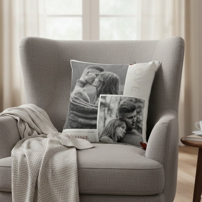 Be Mine Valentine's Day Couple Photo Love  Cushion (Creator Uploaded)