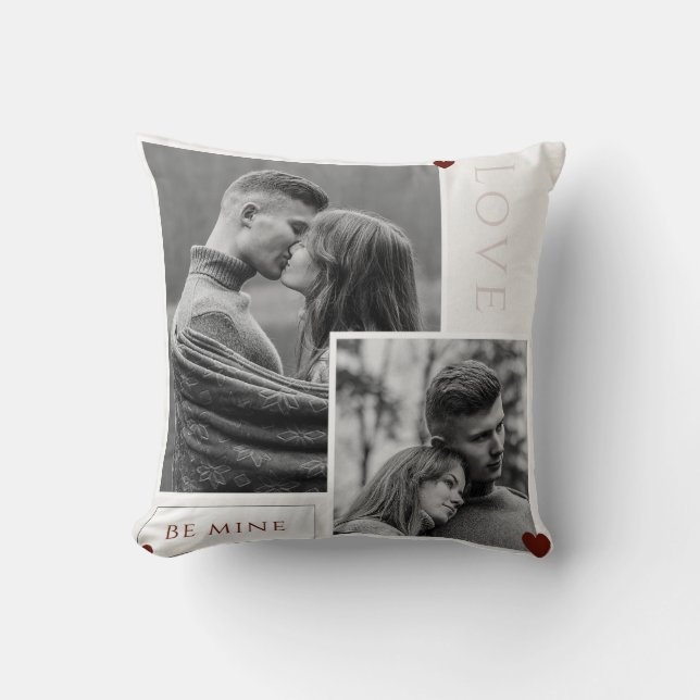 Be Mine Valentine's Day Couple Photo Love  Cushion (Front)
