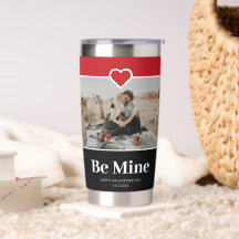 Be Mine Valentines Day Couples Photo Water Bottle