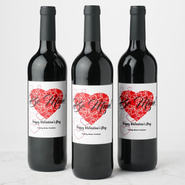 Be Mine Valentines Day Food And Beverage Labels (Bottles)