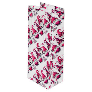 Be Mine Valentine's Day Gnomes Wine Gift Bag