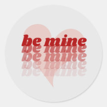 Be Mine Valentines Day Heart Sticker