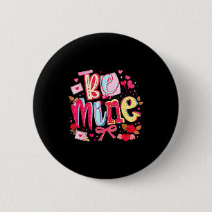 Be Mine Vintage Coquette Valentine 6 Cm Round Badge