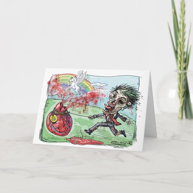 Be Mine Zombie Valentine Holiday Card (Front)